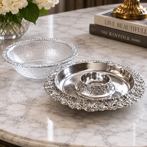 Arthur Court Grape Chilling Appetizer and Seafood Serving Bowl - Grape Pattern
