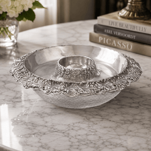 Arthur Court Grape Chilling Appetizer and Seafood Serving Bowl - Grape Pattern