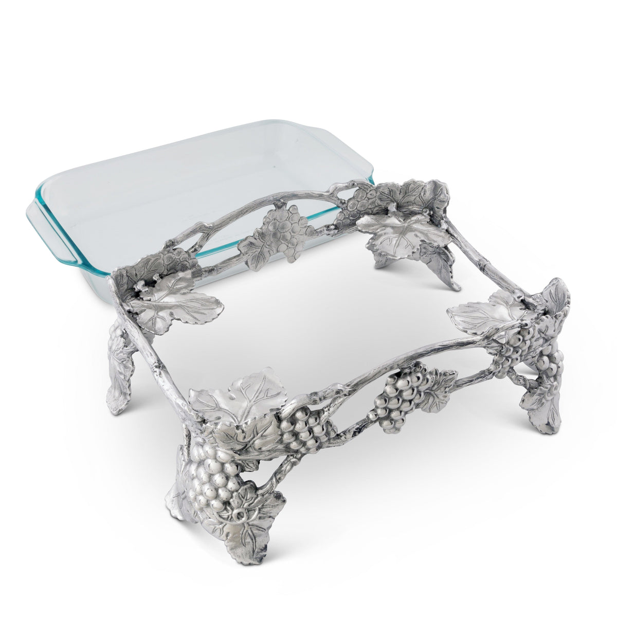 Arthur Court Grape Elevated Grape Pyrex Holder 3qt