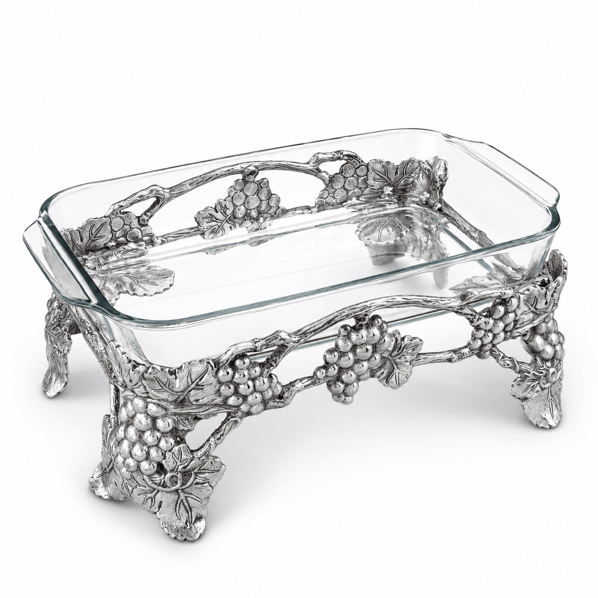 Arthur Court Grape Elevated Grape Pyrex Holder 3qt