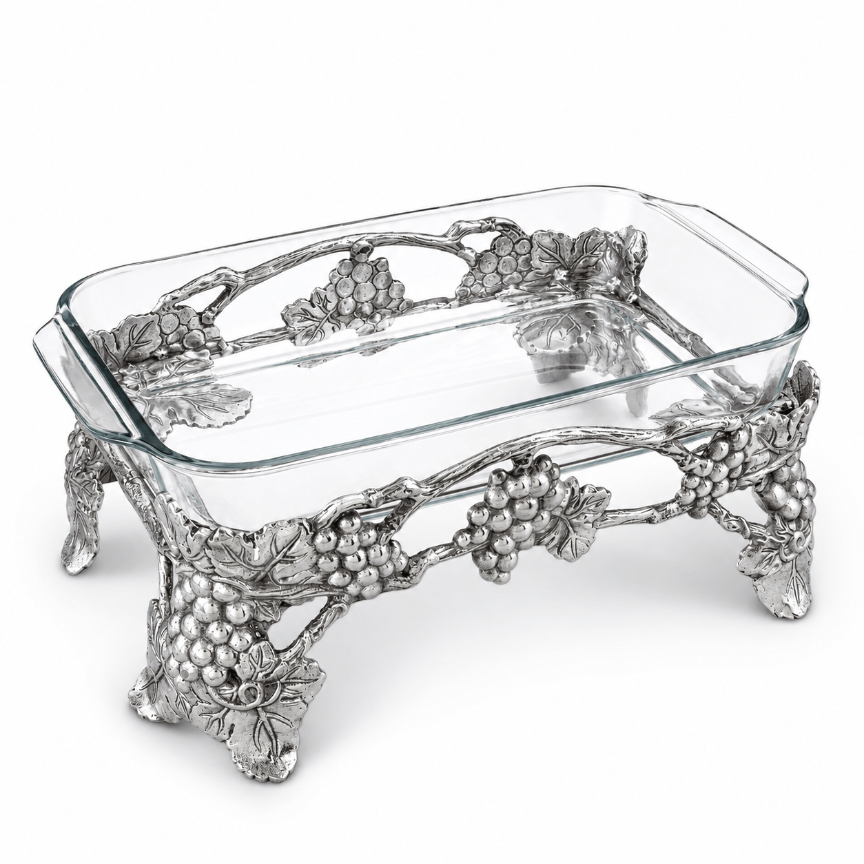 Arthur Court Grape Elevated Grape Pyrex Holder 3qt
