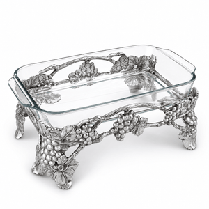 Arthur Court Grape Elevated Grape Pyrex Holder 3qt