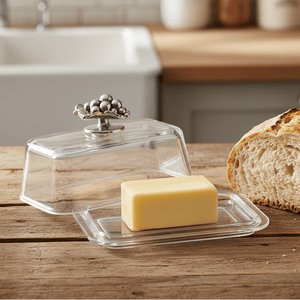 Arthur Court Grape Glass Butter Dish - Grape