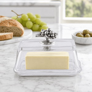 Arthur Court Grape Glass Butter Dish - Grape
