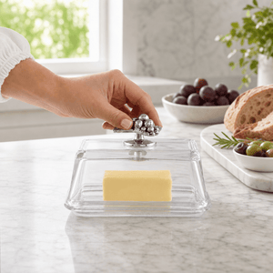 Arthur Court Grape Glass Butter Dish - Grape