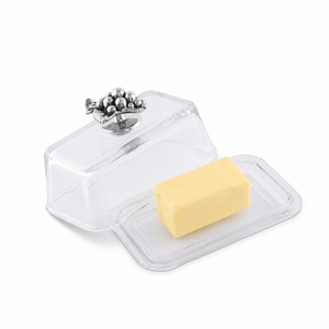 Arthur Court Grape Glass Butter Dish - Grape