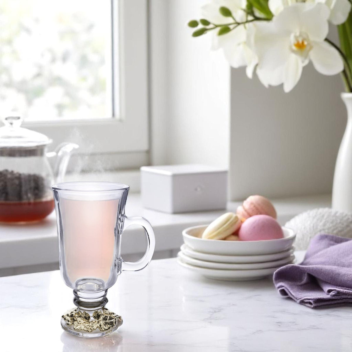 Arthur Court Grape Grape 24k Gold Plated Glass Mugs