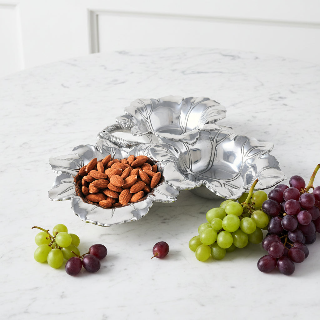 Arthur Court Grape Grape 3-Bowl Bowl