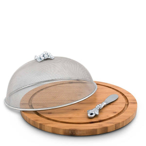 Arthur Court Grape Grape 3 Piece Picnic Cheese Board / Spreader