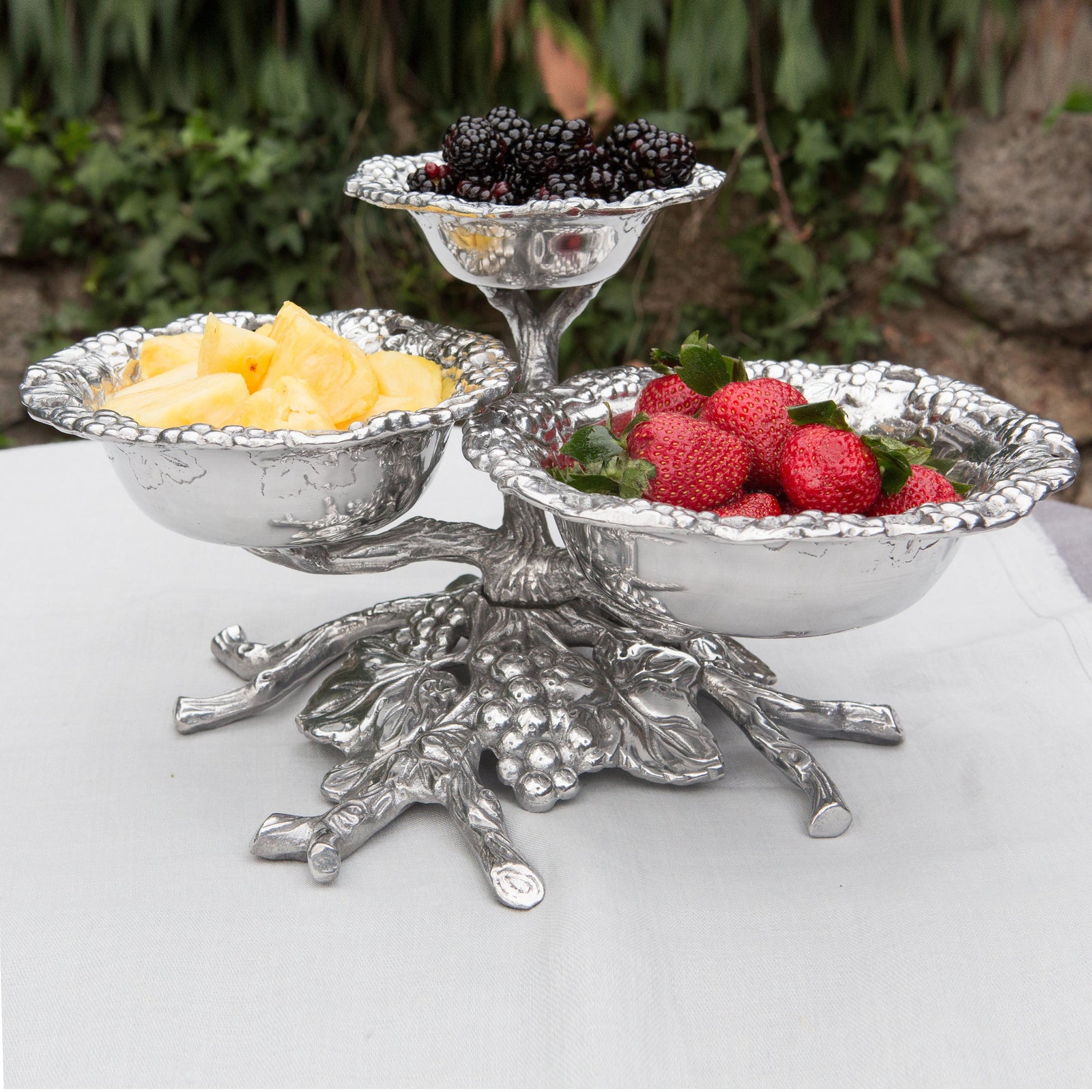 Arthur Court Grape Grape 3-Tiered Bowl