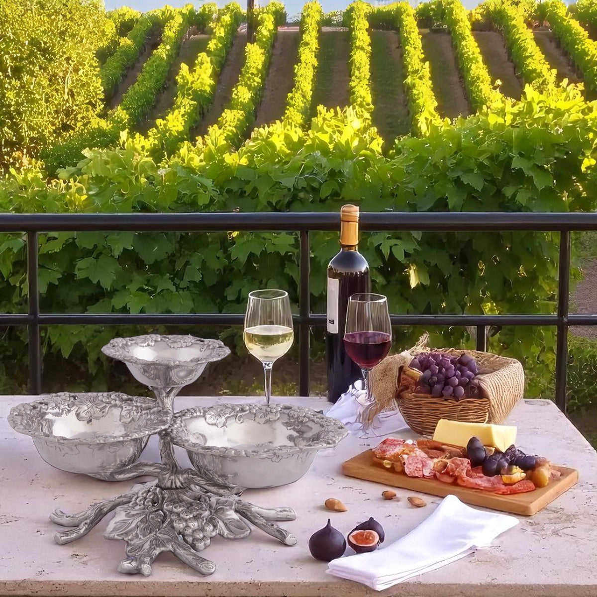 Arthur Court Grape Grape 3-Tiered Bowl