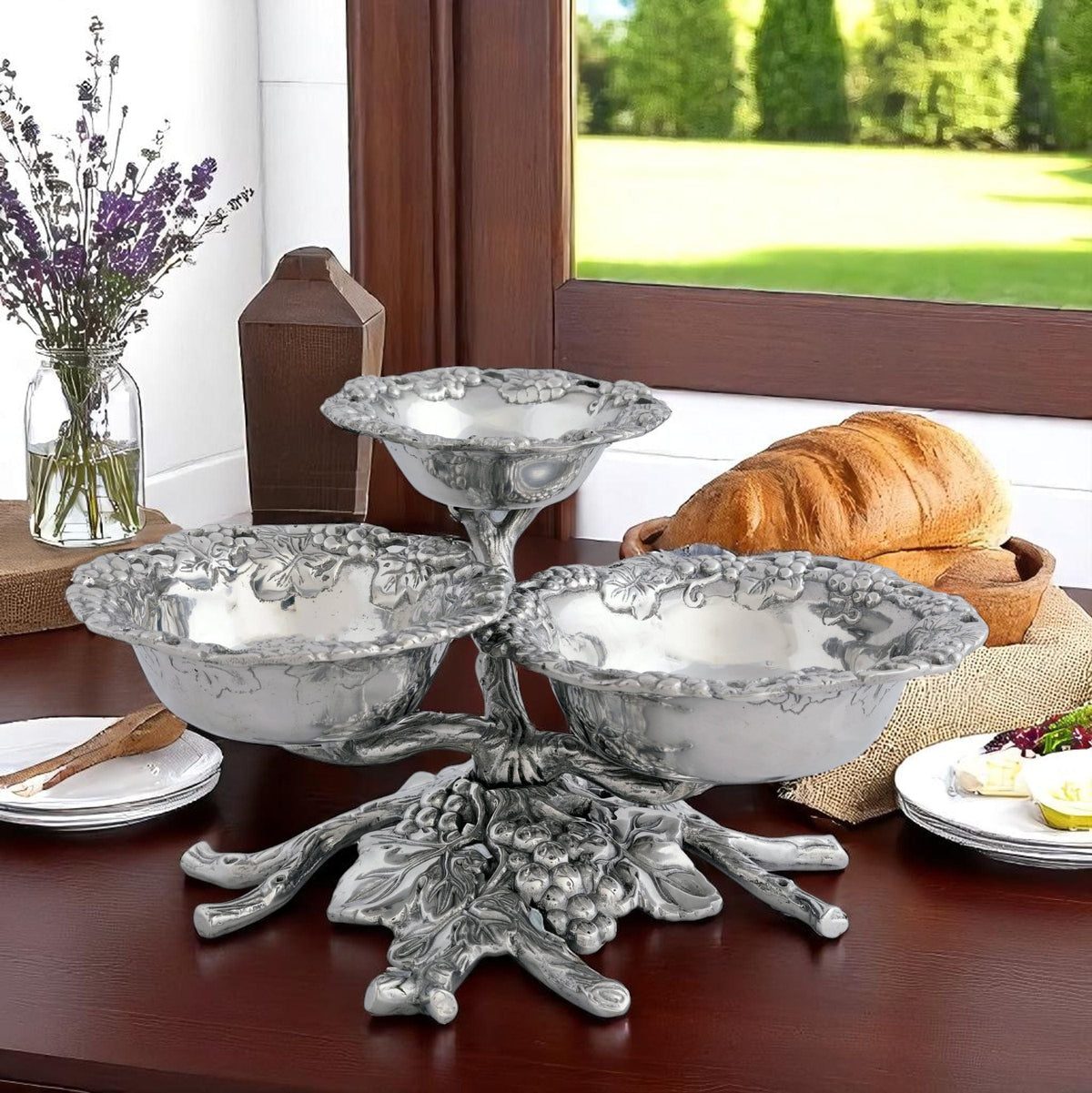 Arthur Court Grape Grape 3-Tiered Bowl