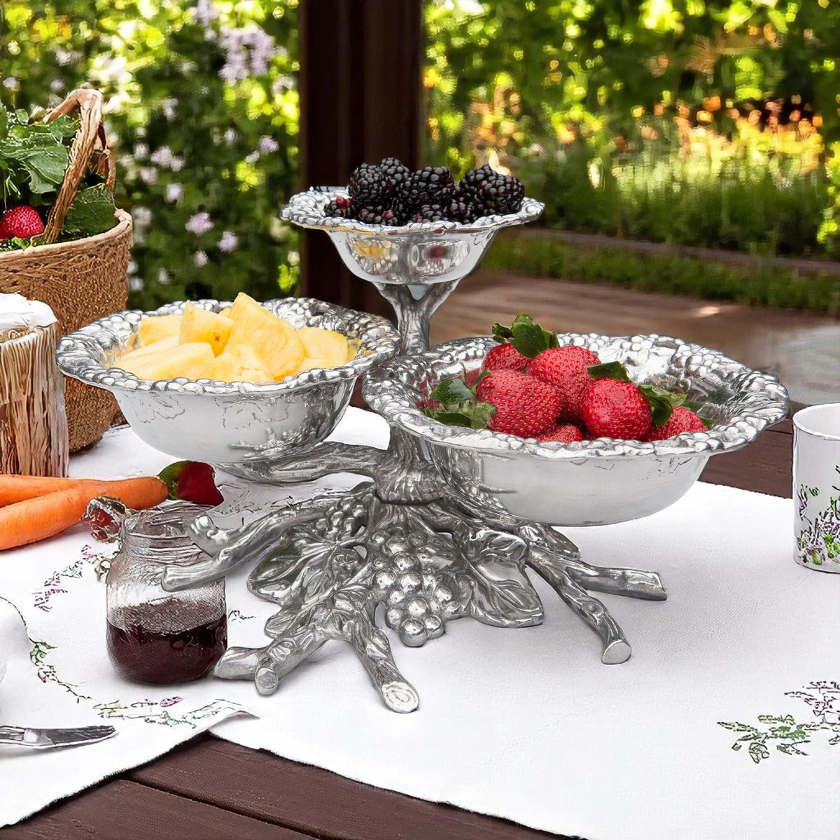 Arthur Court Grape Grape 3-Tiered Bowl