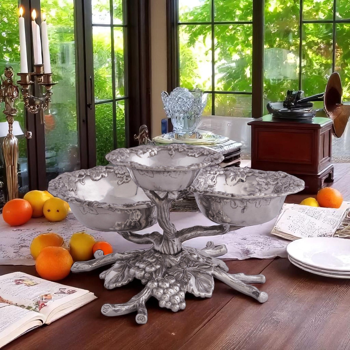 Arthur Court Grape Grape 3-Tiered Bowl