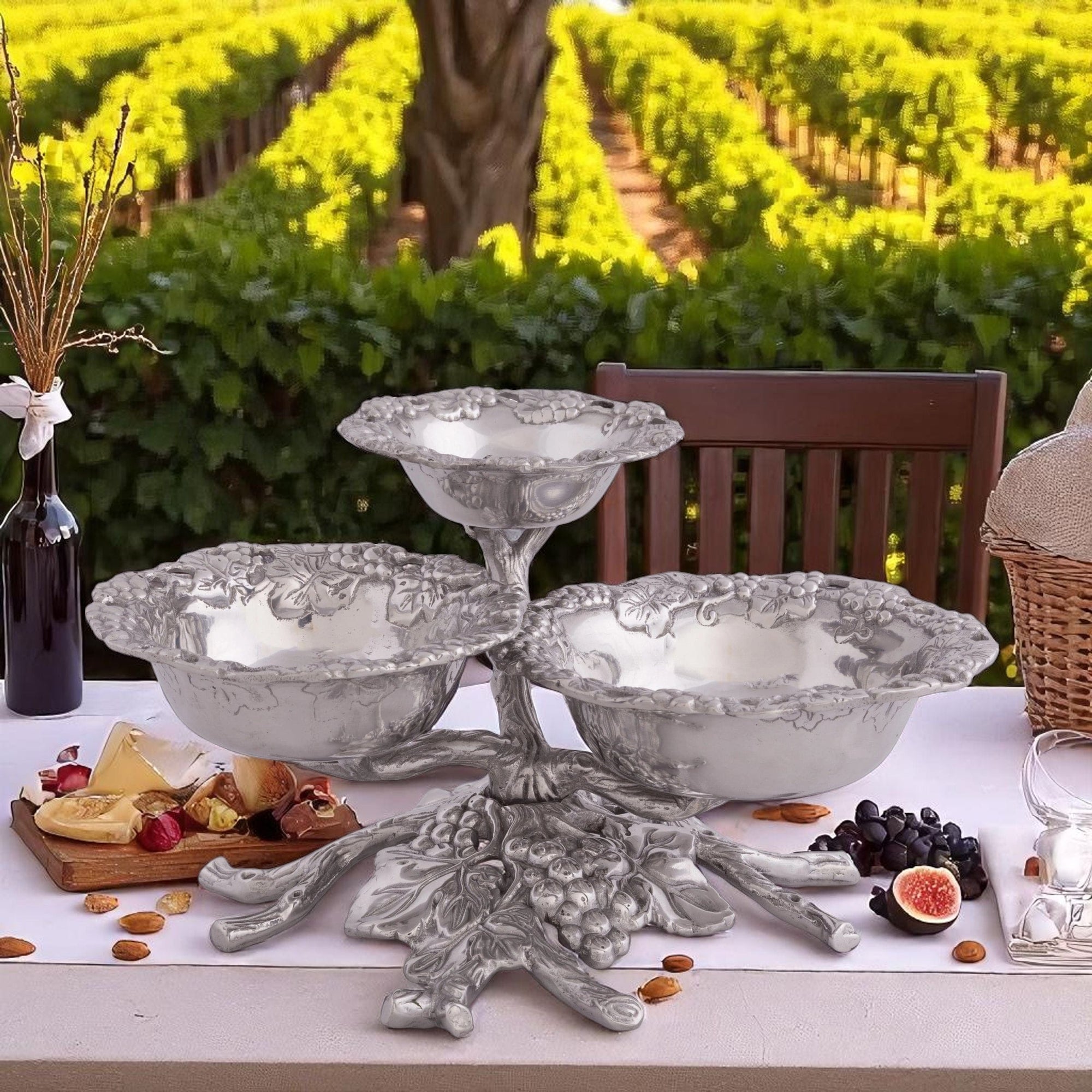 Arthur Court Grape Grape 3-Tiered Bowl