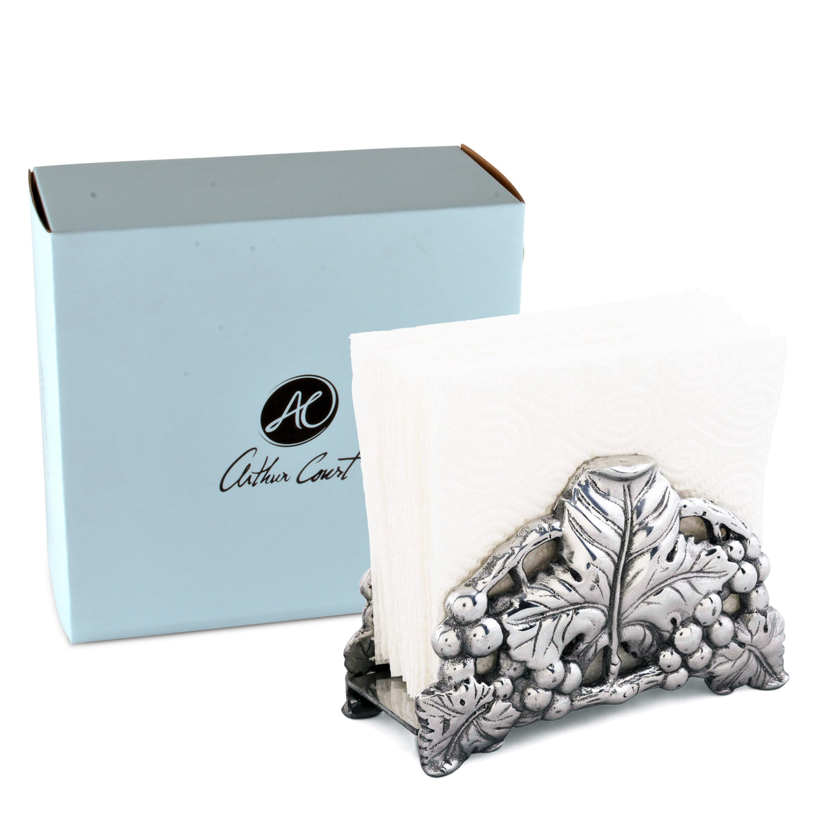 Arthur Court Grape Grape 6 Napkin Holder