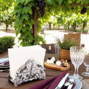 Arthur Court Grape Grape 6 Napkin Holder