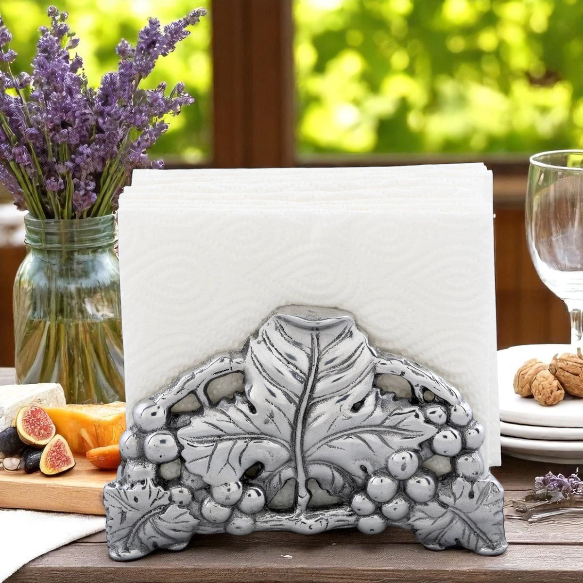 Arthur Court Grape Grape 6 Napkin Holder