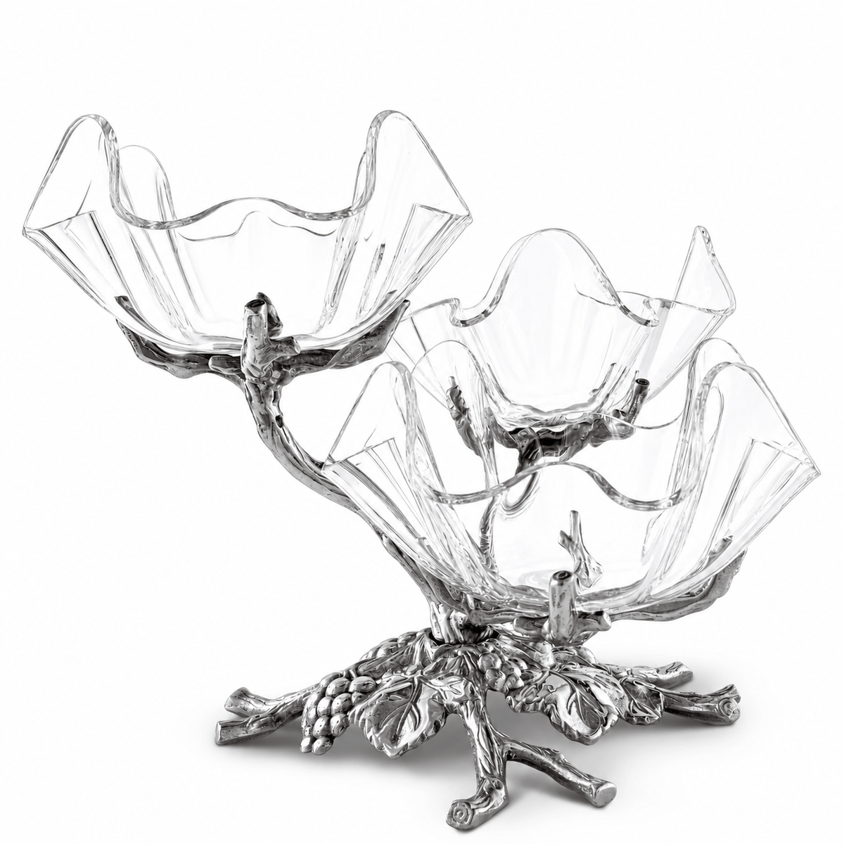 Arthur Court Grape Grape Acrylic Bowls 3-Tiered Stand