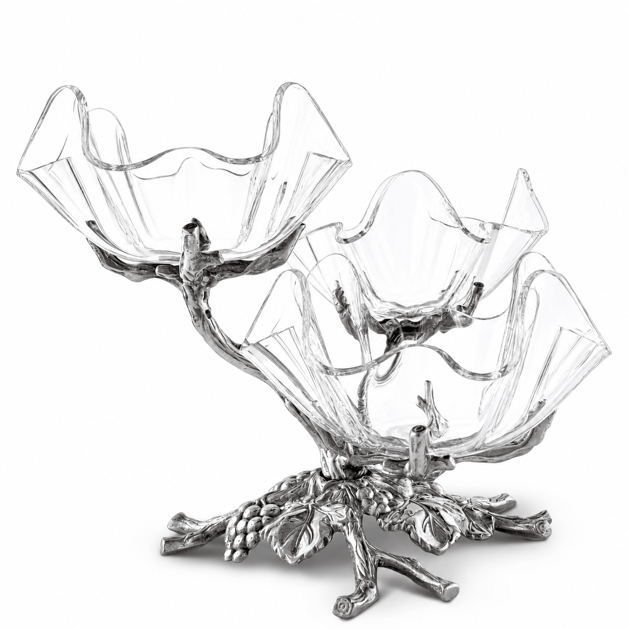 Arthur Court Grape Grape Acrylic Bowls 3-Tiered Stand