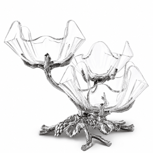 Arthur Court Grape Grape Acrylic Bowls 3-Tiered Stand