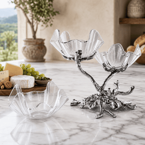 Arthur Court Grape Grape Acrylic Bowls 3-Tiered Stand
