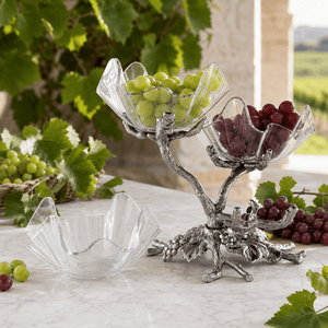Arthur Court Grape Grape Acrylic Bowls 3-Tiered Stand