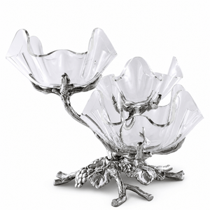 Arthur Court Grape Grape Acrylic Bowls 3-Tiered Stand
