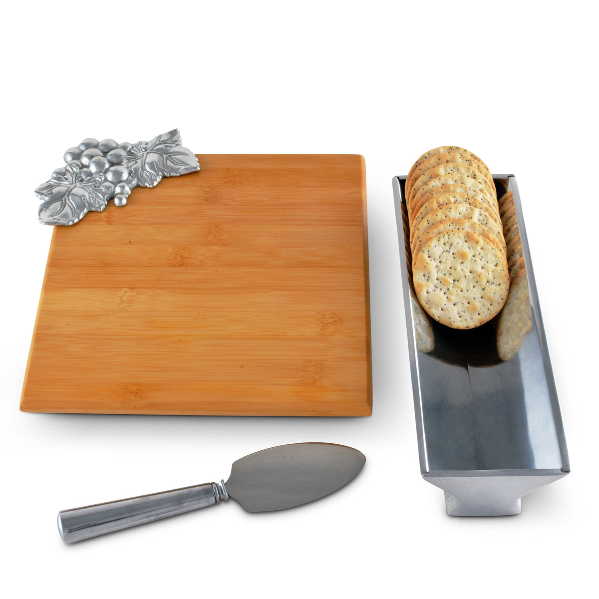 Arthur Court Grape Grape Bamboo Cheese Set