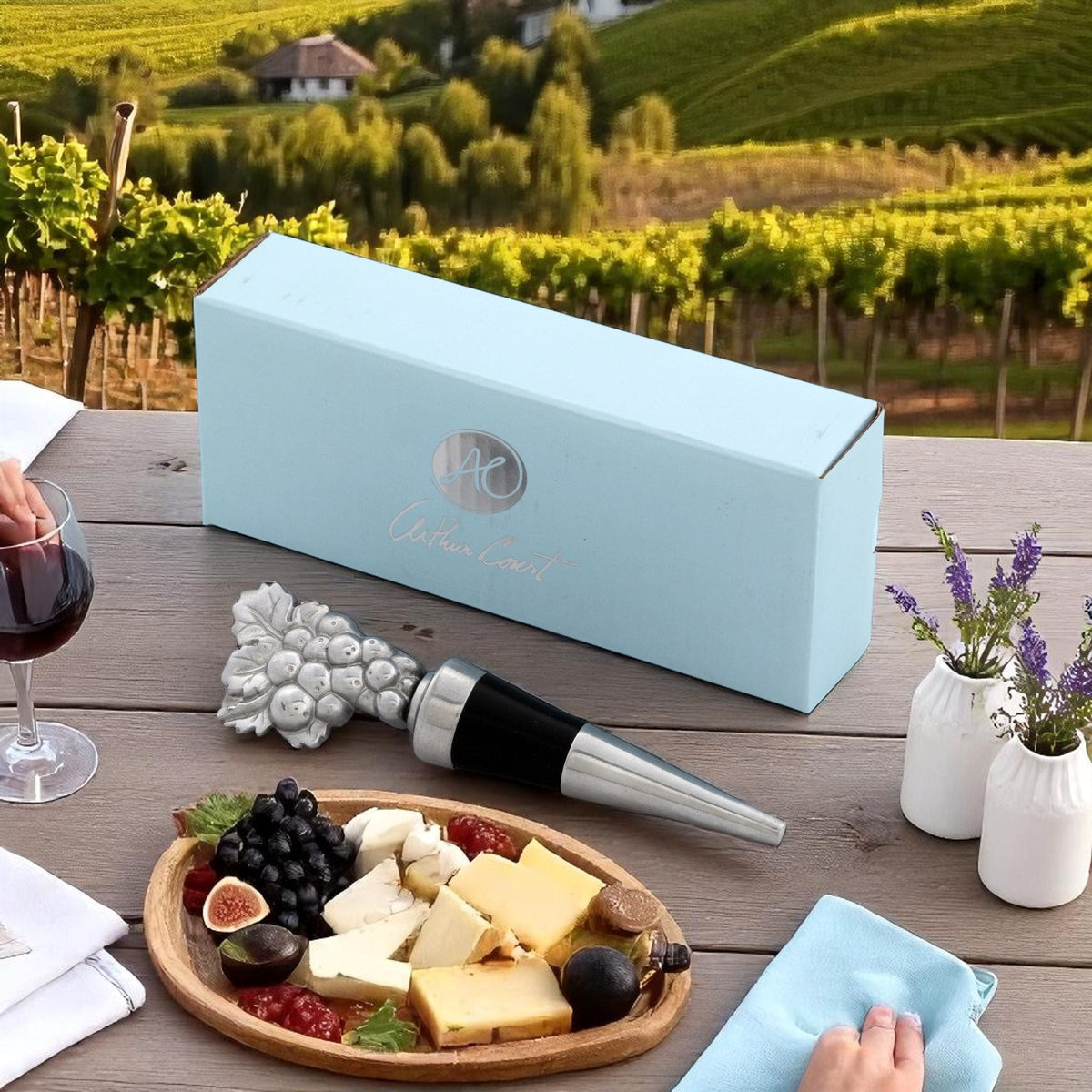 Arthur Court Grape Grape Bottle Stopper