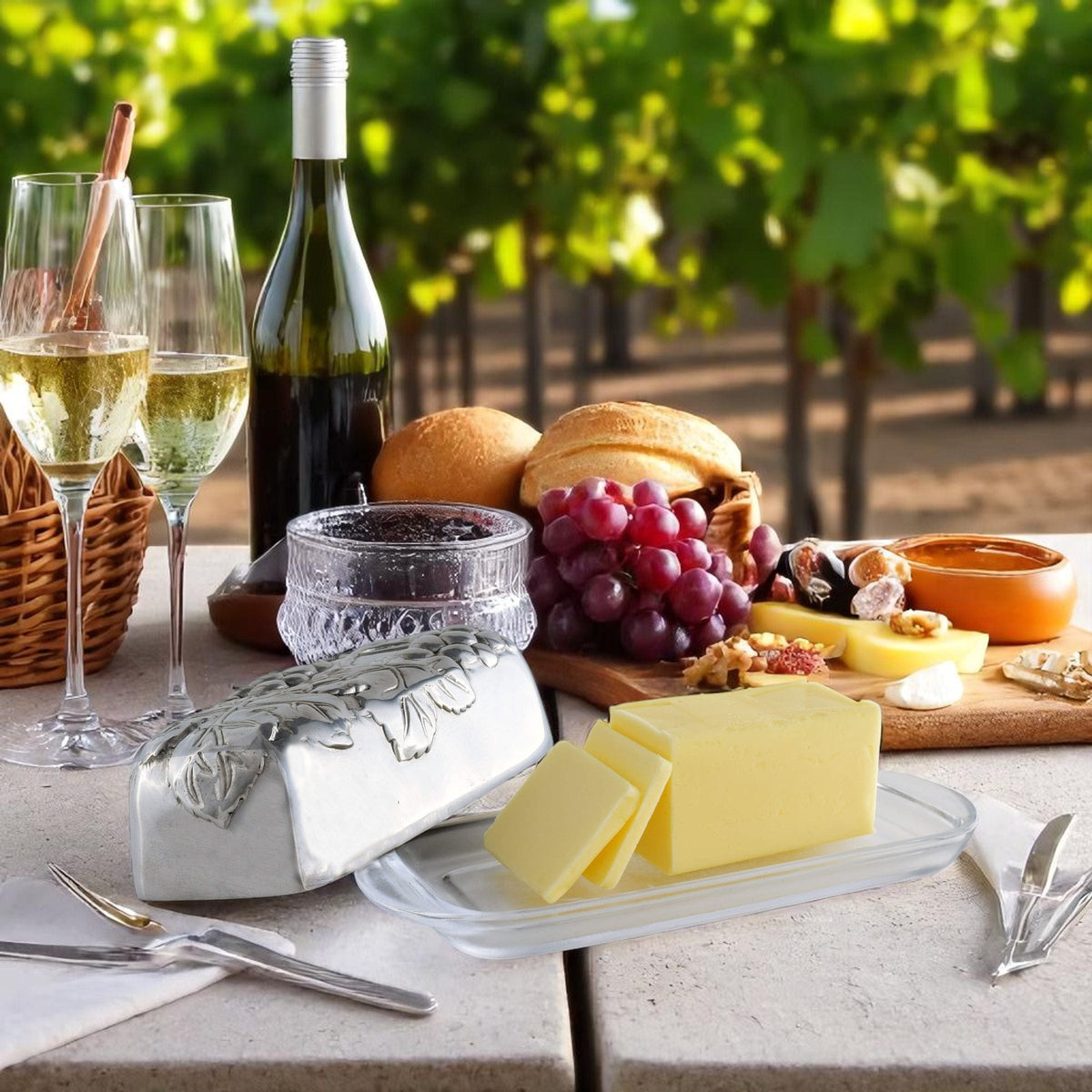 Arthur Court Grape Grape Butter Dish