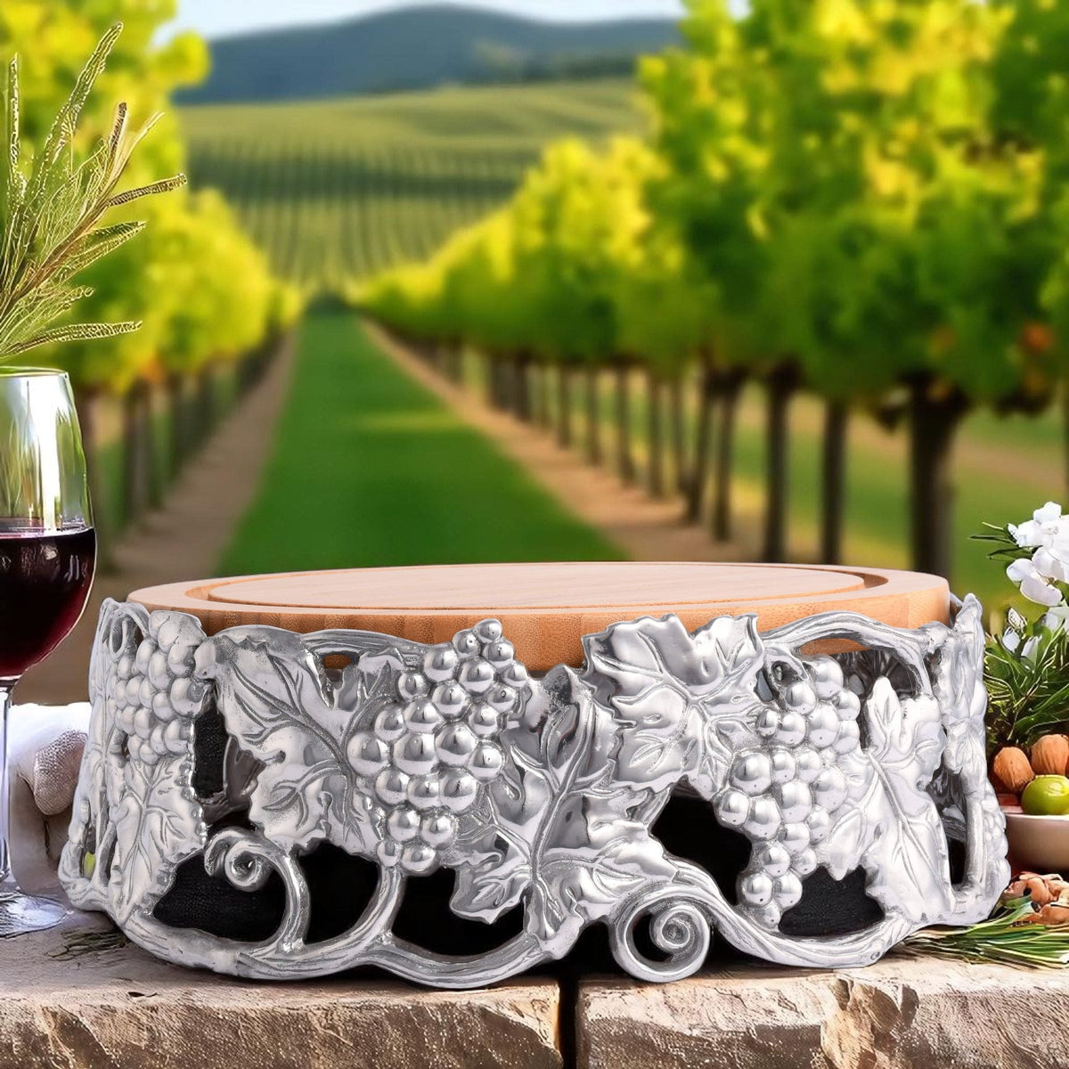 Arthur Court Grape Grape Cheese Pedestal