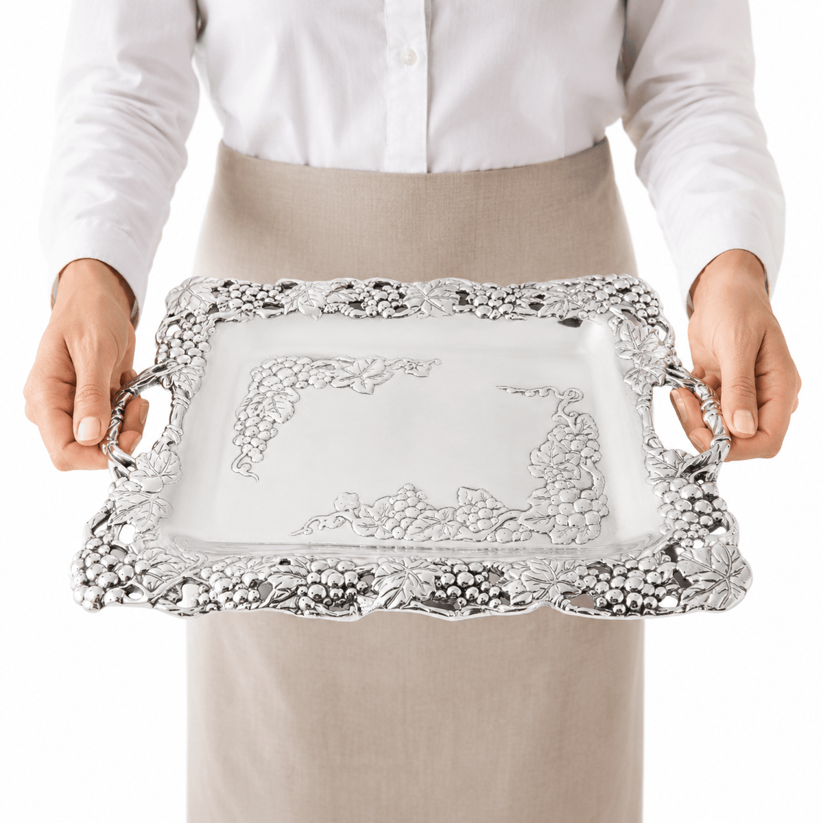 Arthur Court Grape Grape Clutch Tray