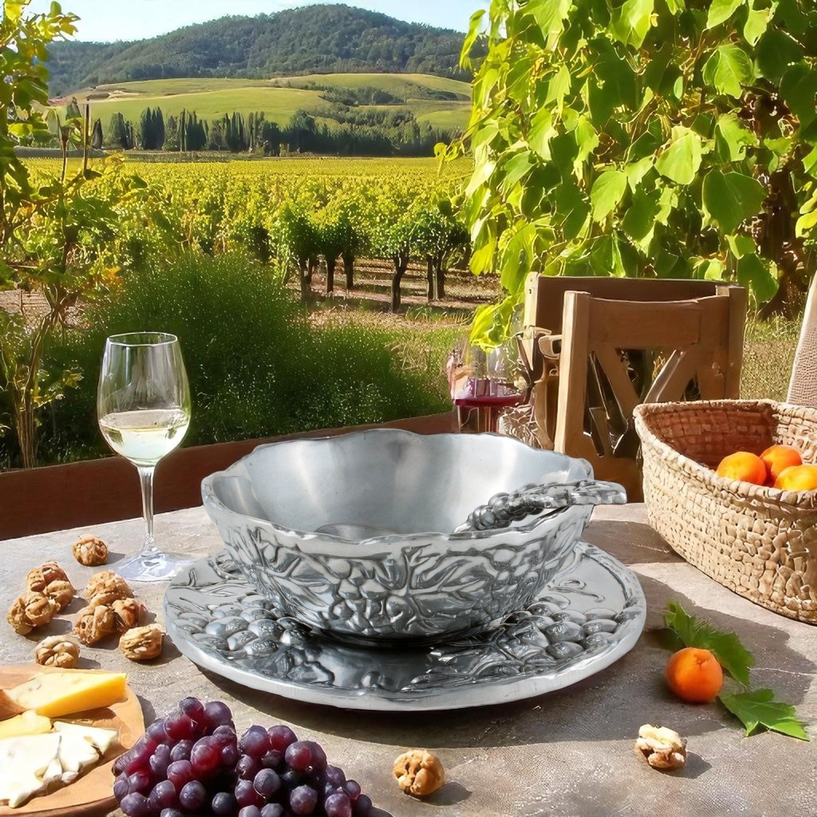 Arthur Court Grape Grape Condiment Server