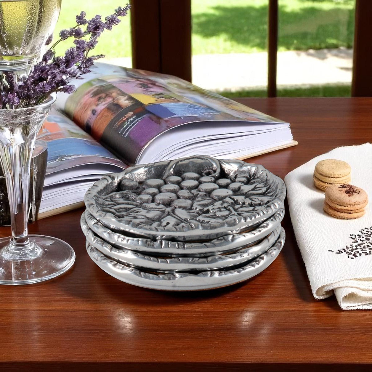 Arthur Court Grape Grape Drink Coaster Set of 4