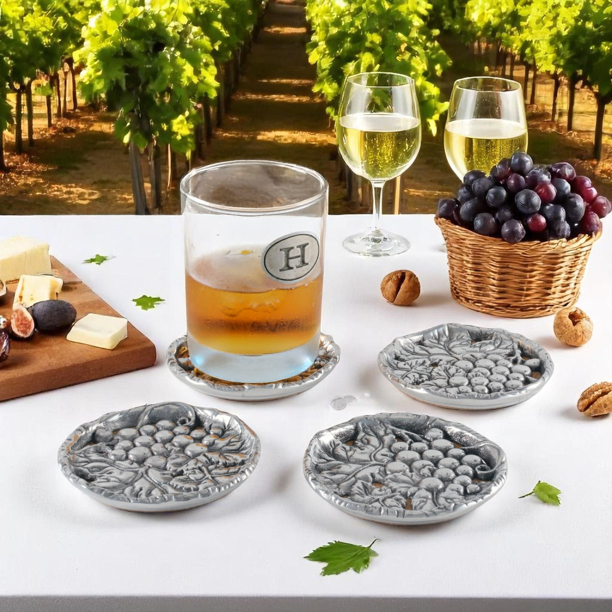 Arthur Court Grape Grape Drink Coaster Set of 4