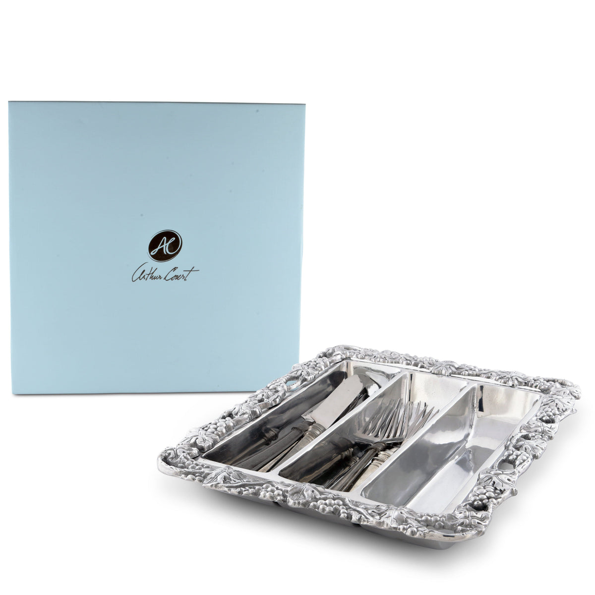 Arthur Court Grape Grape Flatware Caddy