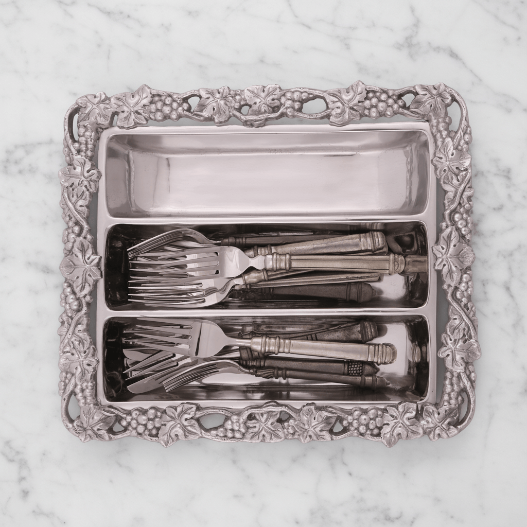 Arthur Court Grape Grape Flatware Caddy
