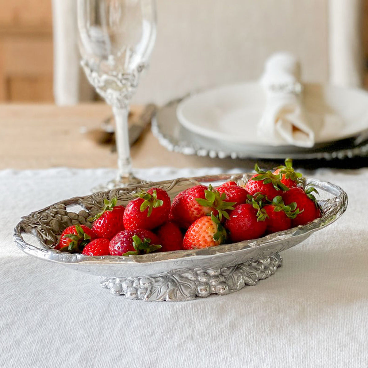 Arthur Court Grape Grape Footed Side Dish