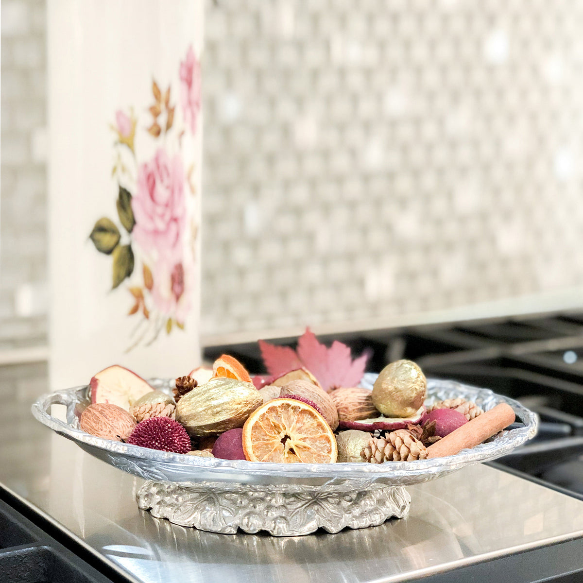 Arthur Court Grape Grape Footed Side Dish