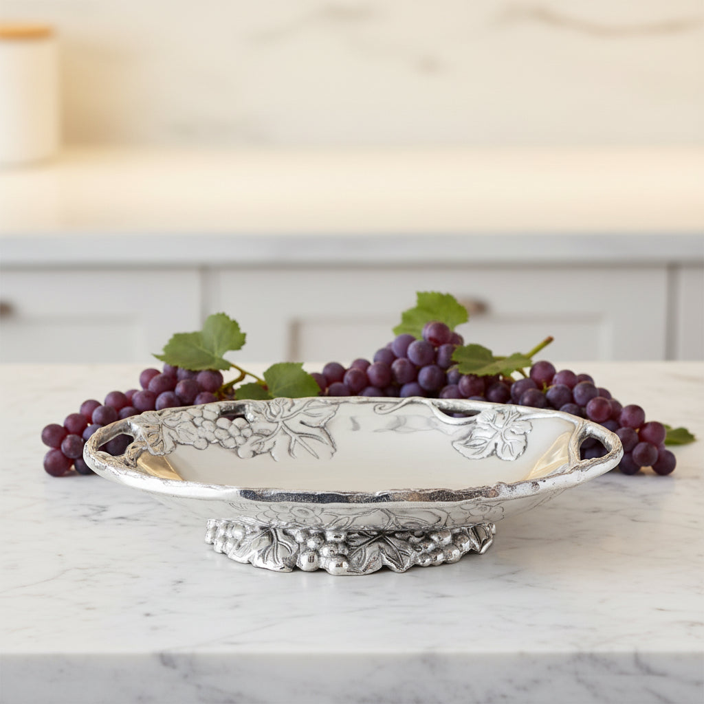 Arthur Court Grape Grape Footed Side Dish