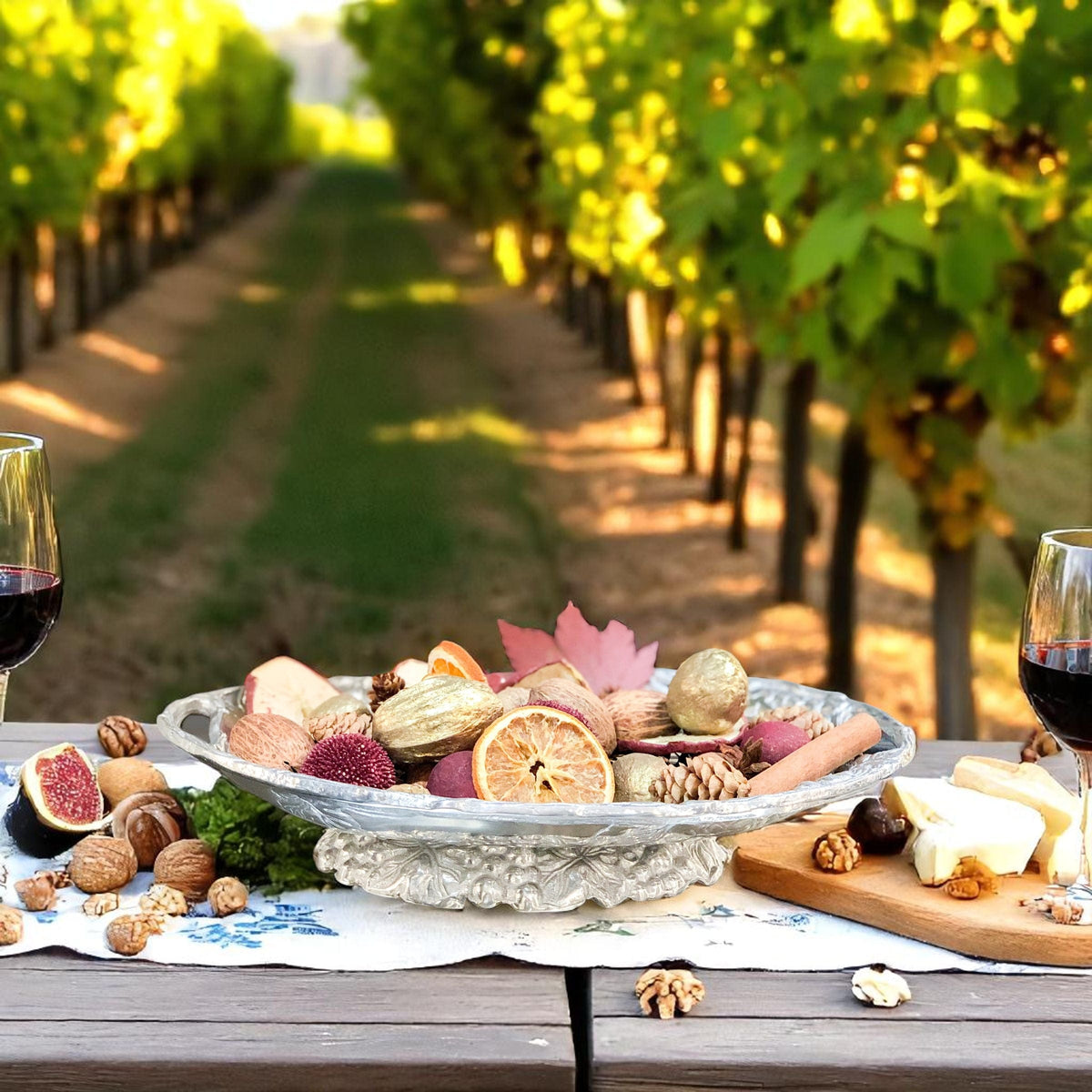 Arthur Court Grape Grape Footed Side Dish