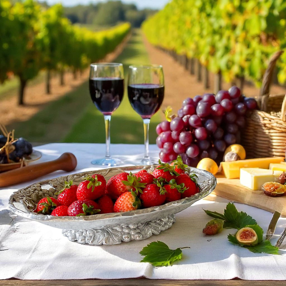 Arthur Court Grape Grape Footed Side Dish