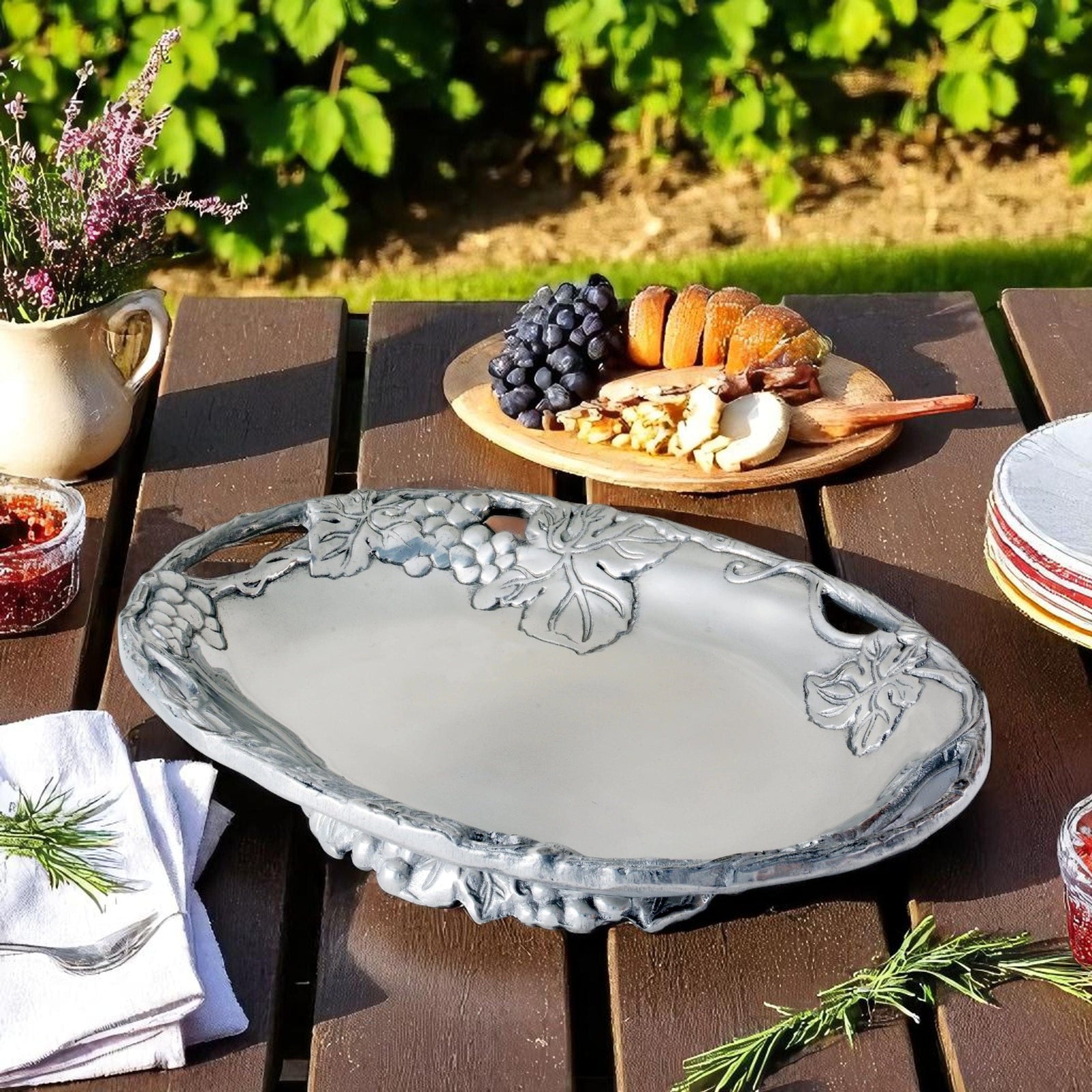 Arthur Court Grape Grape Footed Side Dish