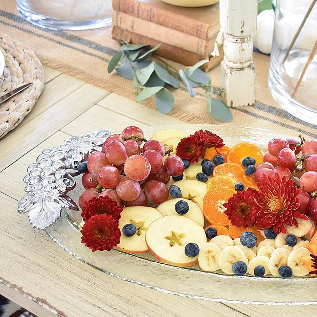 Arthur Court Grape Grape Glass Platter