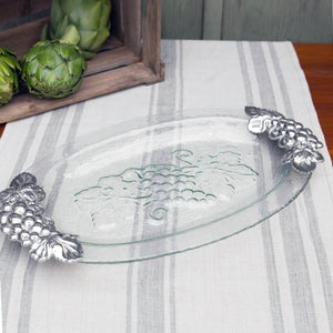 Arthur Court Grape Grape Glass Platter