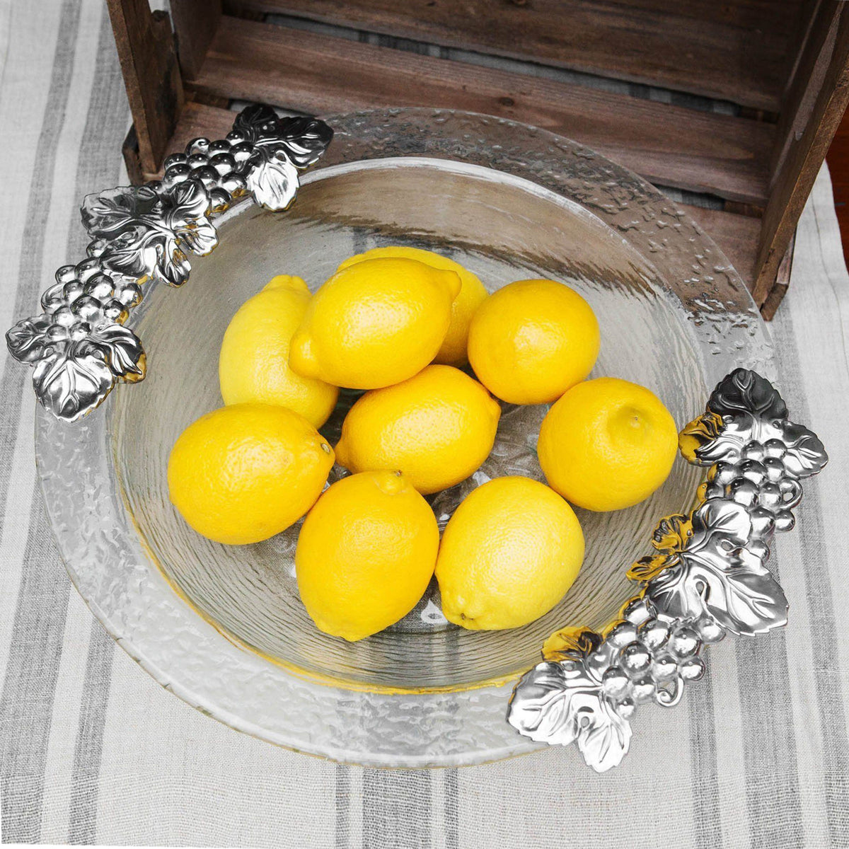 Arthur Court Grape Grape Glass Salad Bowl