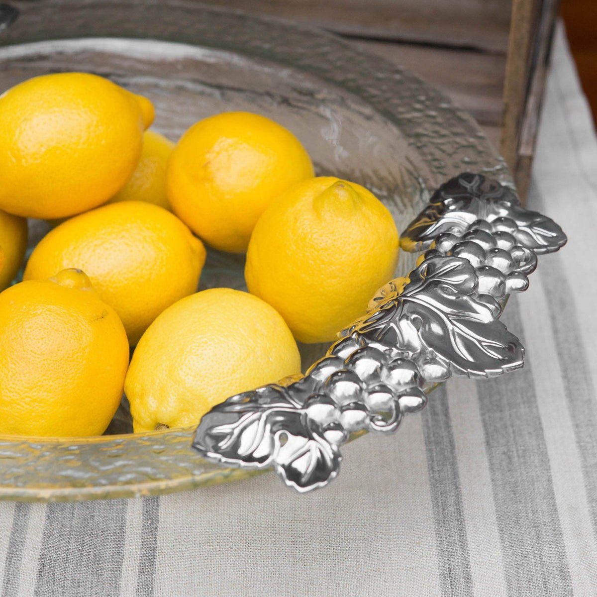 Arthur Court Grape Grape Glass Salad Bowl