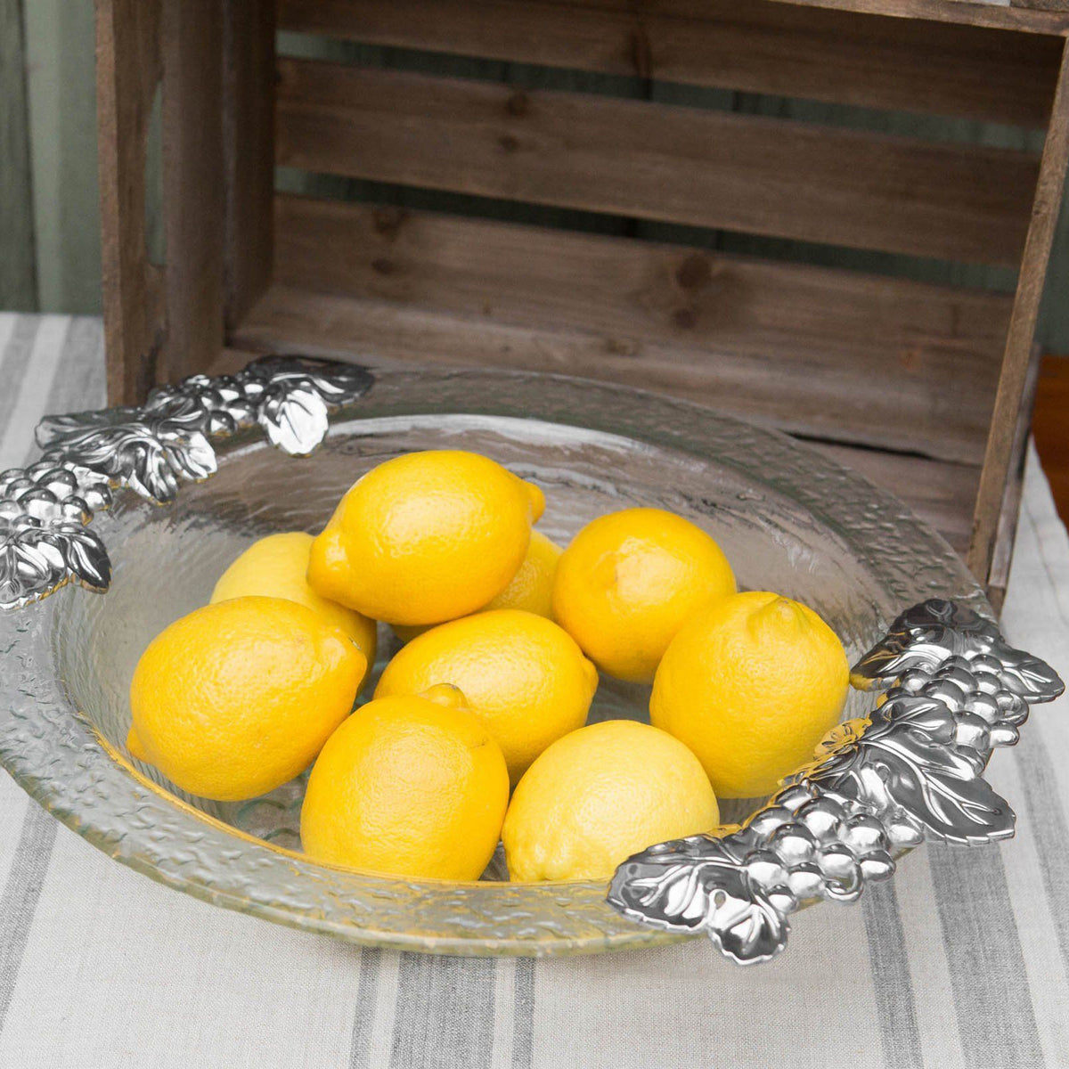 Arthur Court Grape Grape Glass Salad Bowl