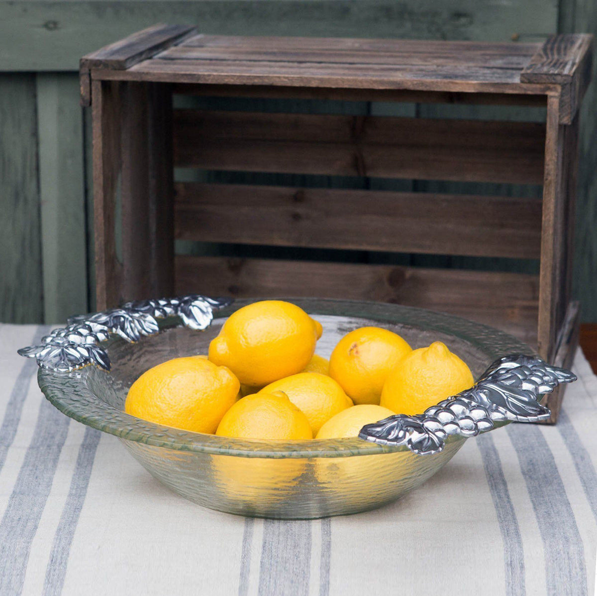 Arthur Court Grape Grape Glass Salad Bowl